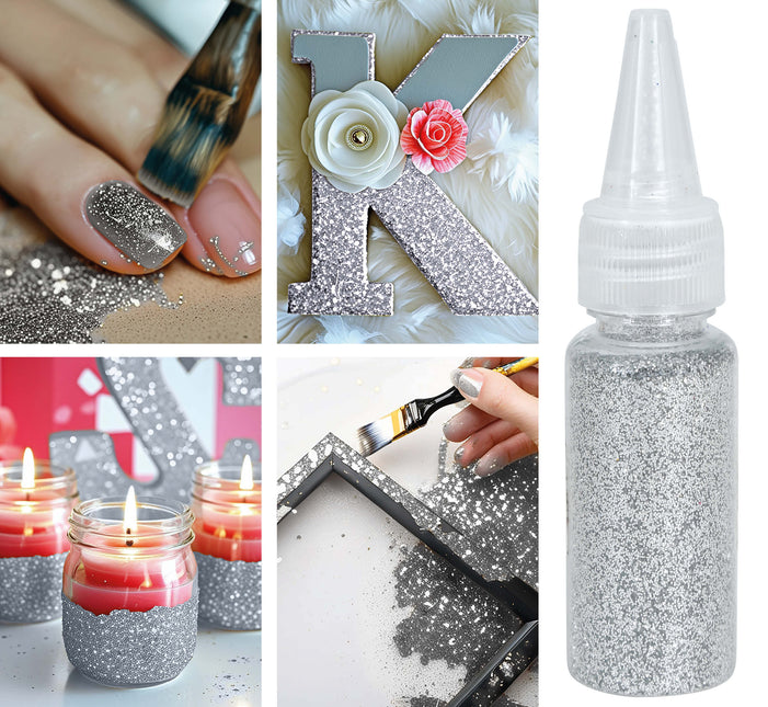 1 Dose biologisch abbaubarer Glitter oder 10 g Silber