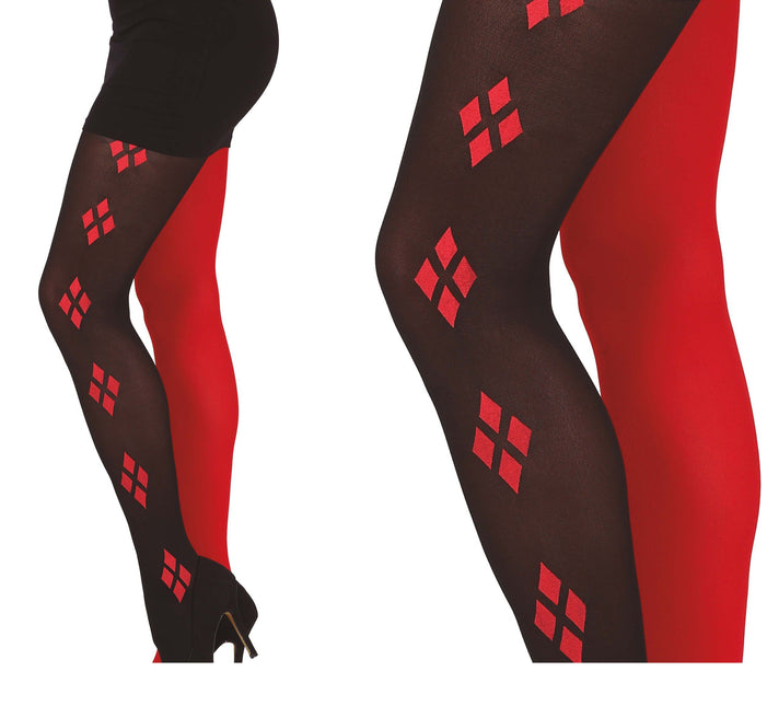 Schwarze Rote Legging Harley Quin