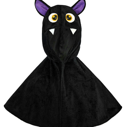 PLÜSCH PONCHO MIT HUT FLEDERMAUS