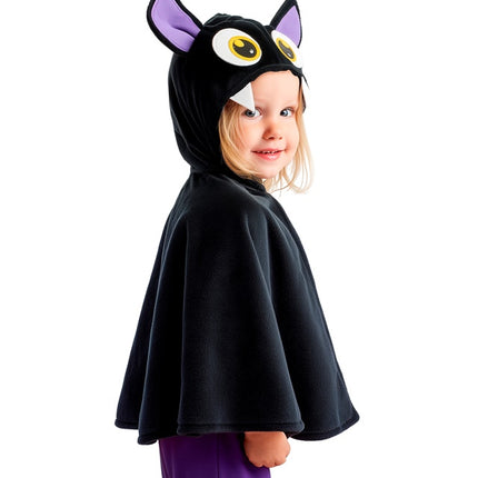 PLÜSCH PONCHO MIT HUT FLEDERMAUS