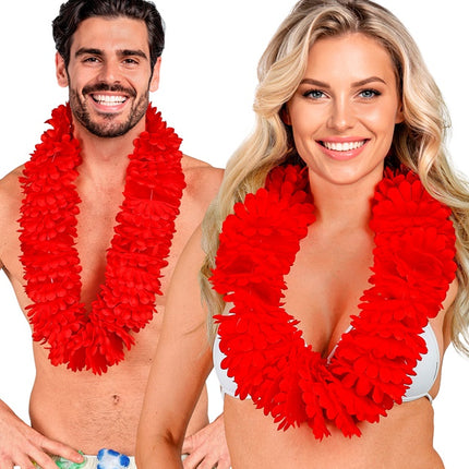 Rote Hawaii-Girlande