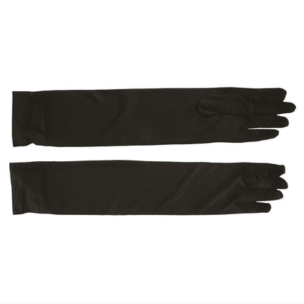 Halloween Handschuhe Schwarz 45cm
