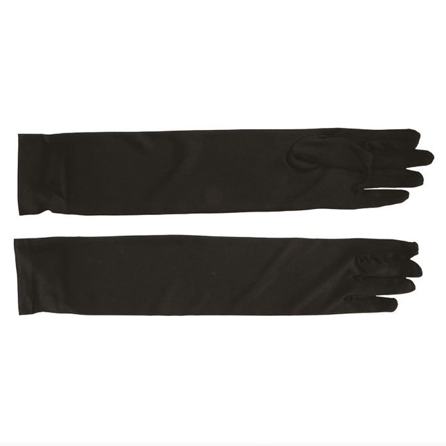 Halloween Handschuhe Schwarz 45cm