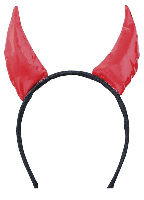 Halloween Haarband Teufelshörner aus Stoff