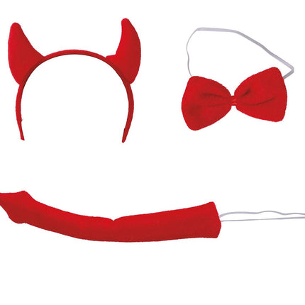 Halloween Teufel Accessoire Set 3 Stück