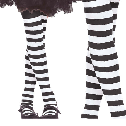 Weiße Legging Gestreiftes Kind