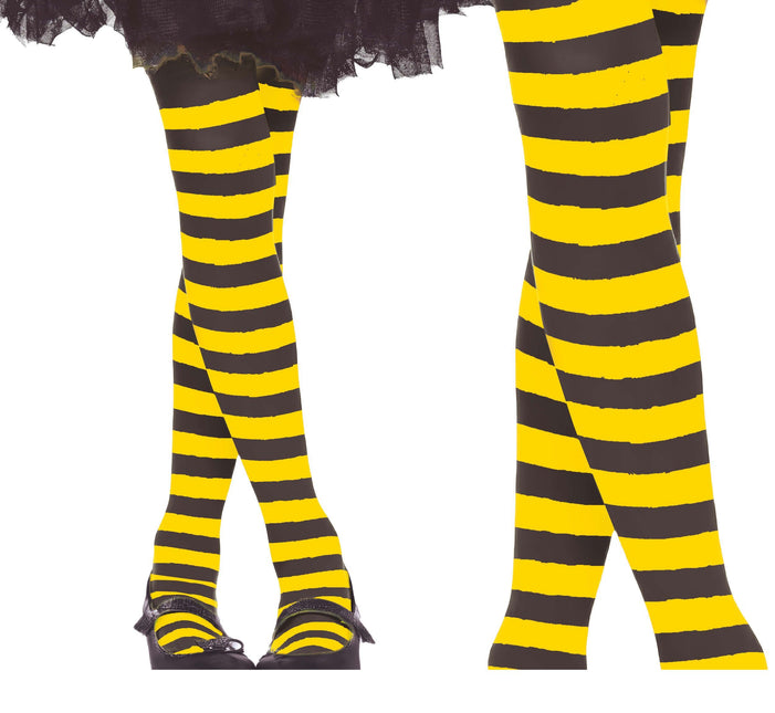 Gelbe Strumpfhose Gestreiftes Kind