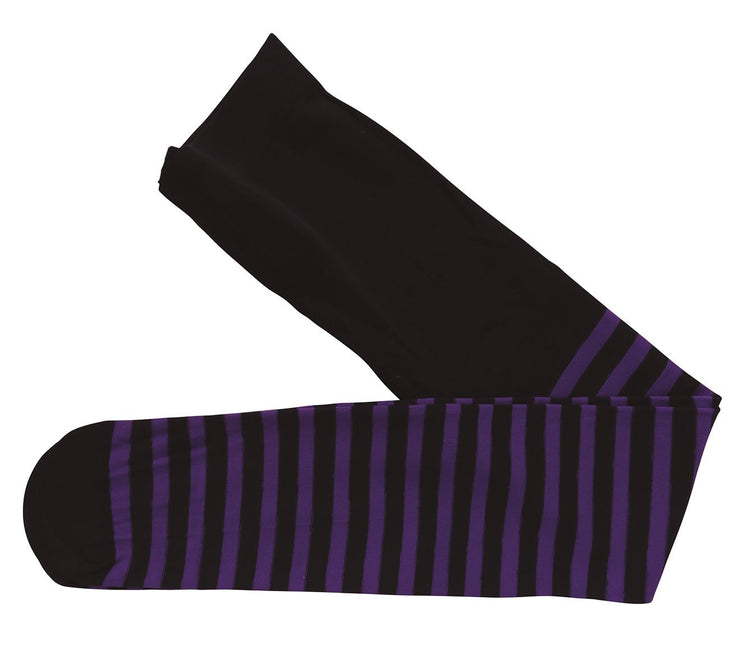 Halloween Strumpfhose Kind Schwarz Flieder Gestreift