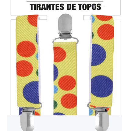 Clown Hosenträger Dots 92cm