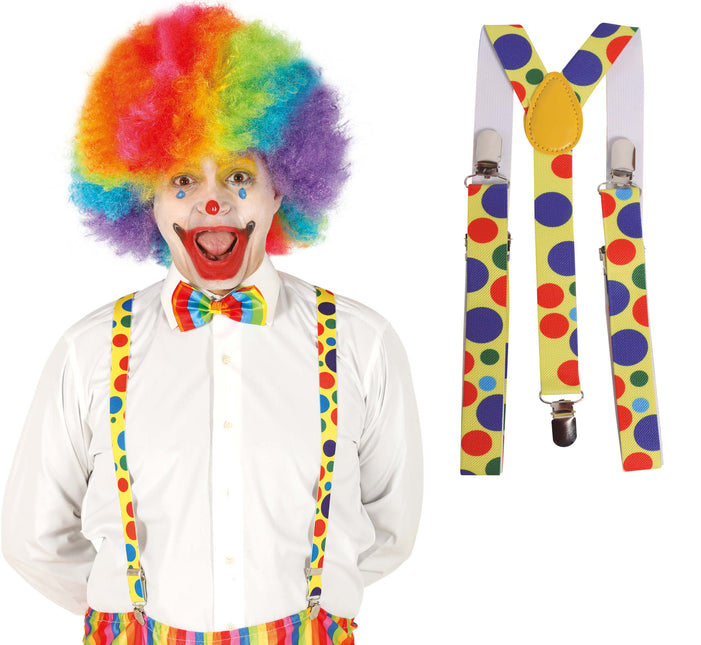 Clown Hosenträger Dots 92cm