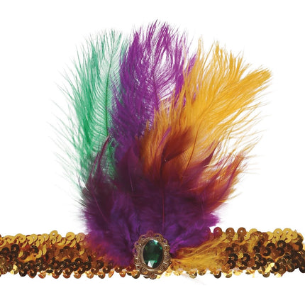 Gold Stirnband Federn