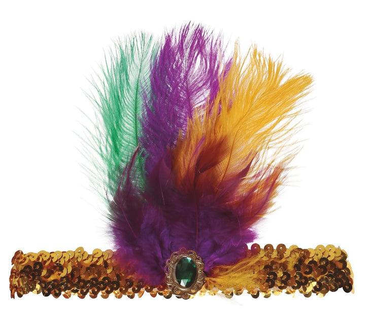 Gold Stirnband Federn