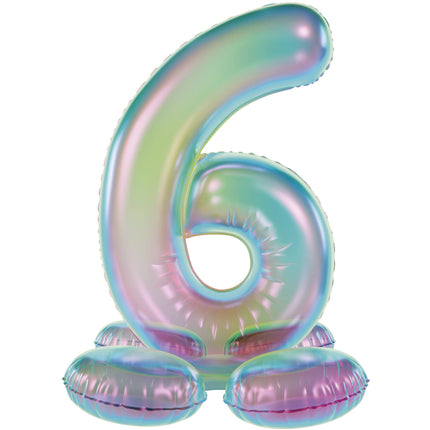 6 Jahre Figur Ballon Standard Holographisch Leer 72cm