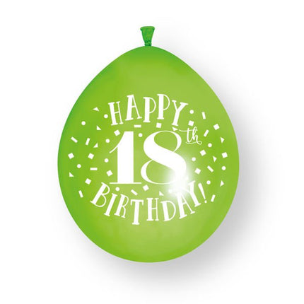 18 Jaar Ballonnen 23cm 10st van Unique koop je bij Partywinkel