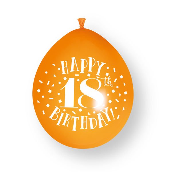18 Jaar Ballonnen 23cm 10st van Unique koop je bij Partywinkel