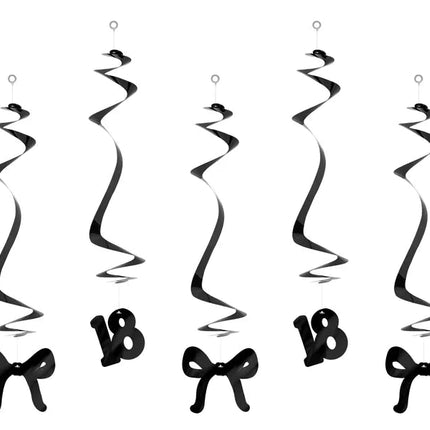 18 Jaar Hangdecoratie 50cm 5st van Partydeco koop je bij Partywinkel