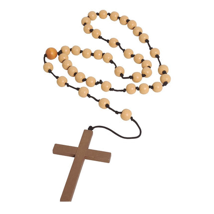 Perlenkette Kreuz 75cm