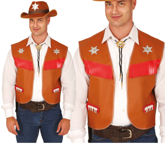 Braune Cowboyweste
