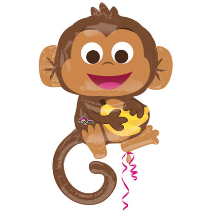 SuperShape Folienballon - Happy Monkey - 63 x 91 cm