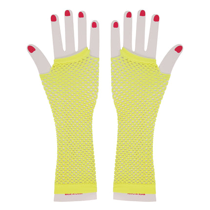 Handschuh Fischnetz Neongelb