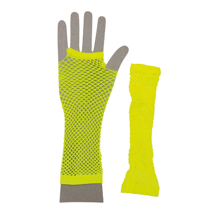 Handschuh Fischnetz Neongelb