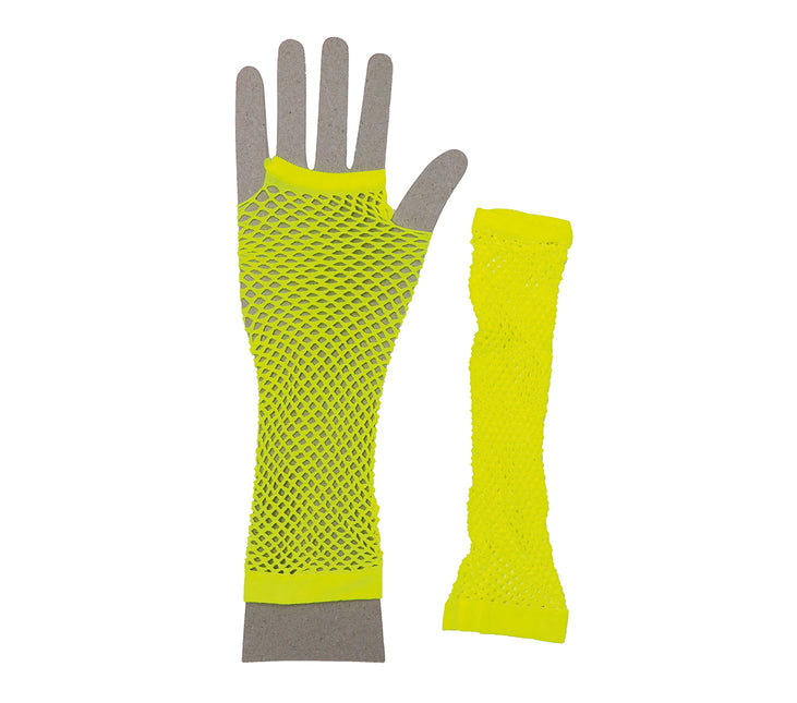 Handschuh Fischnetz Neongelb