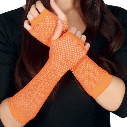 Handschuh Fischnetz Neon Orange