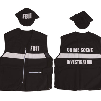FBI Weste und Mütze