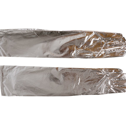 Silberne Handschuhe 44cm