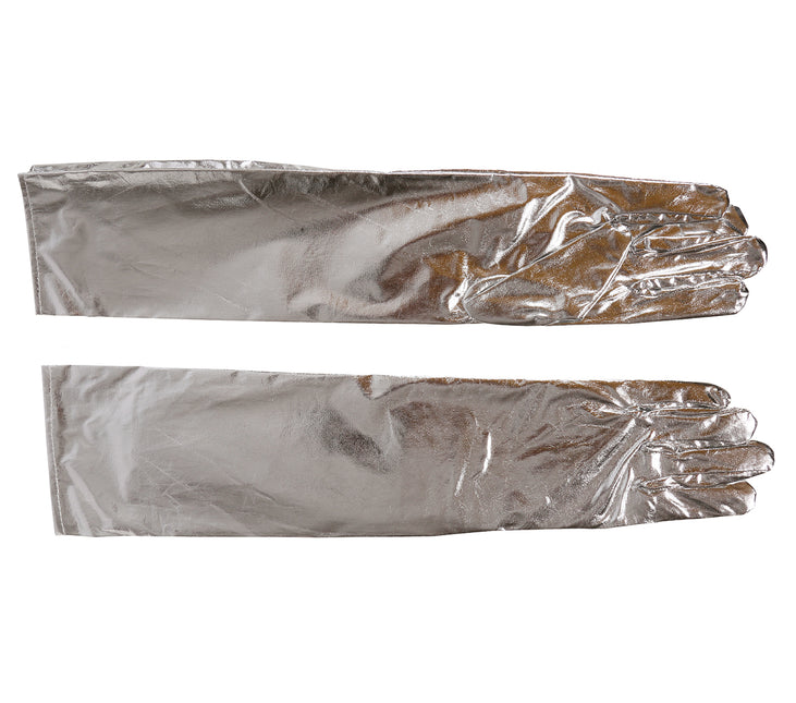 Silberne Handschuhe 44cm