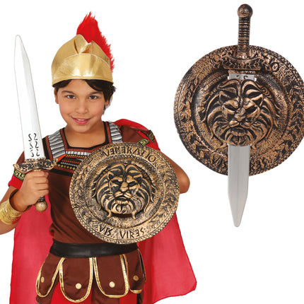 Kinderschild 29 cm und Schwert 48 cm