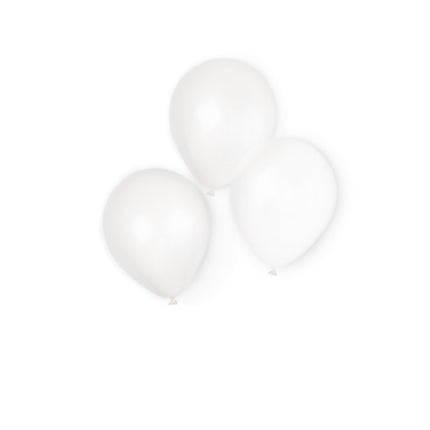 Weiße Luftballons 20,3 cm 10 Stk