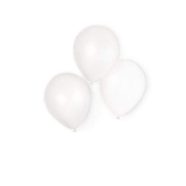 Weiße Luftballons 20,3 cm 10 Stk