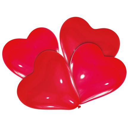 Rote Herz Ballons 30,4cm 4Stück