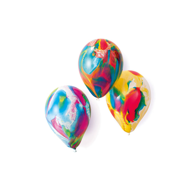 Bunte Luftballons Marmor 17,8cm 8 Stk