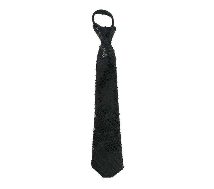 Schwarze Krawatte Glitter Paillet
