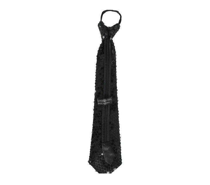 Schwarze Krawatte Glitter Paillet
