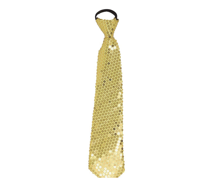 Gold Krawatte Glitter Paillet