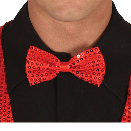 Rote Schleife Glitter Paillet