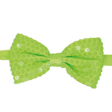 Neongrüne Schleife Glitter 13cm