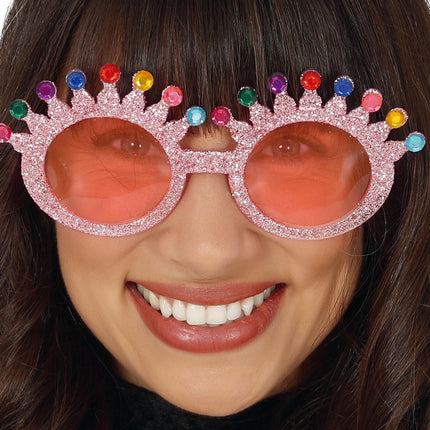 Rosa Brille Glitzer