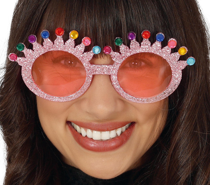 Rosa Brille Glitzer