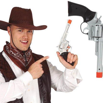 Cowboy Gewehr Silber 32cm