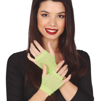 Netzhandschuhe Lindgrün 11cm