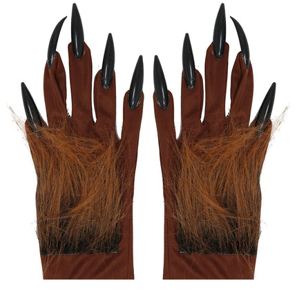 Halloween Handschuhe Werwolf Klauen
