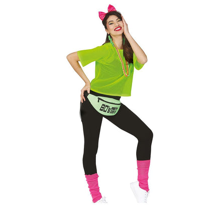 Fischnetz T/Shirt Neon Grün Kurz L