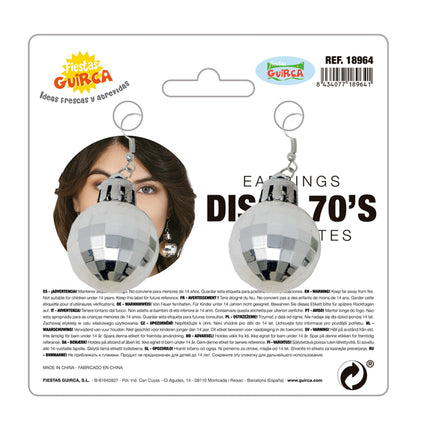 Ohrringe Disco Ball 2 Stück