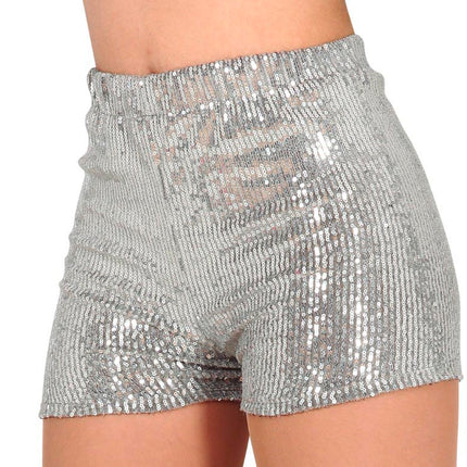 Silberne Glitzerhosen L