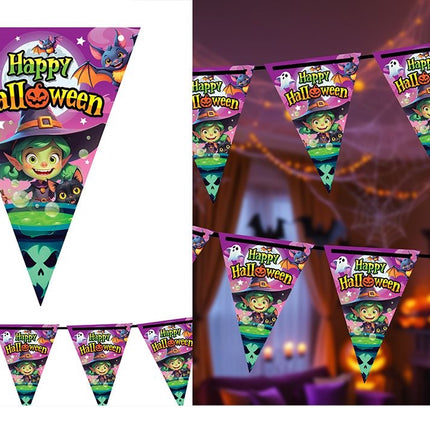 Halloween Slinger Paars Happy Halloween 3m