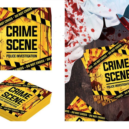 Halloween Servetten Geel Crime Scene